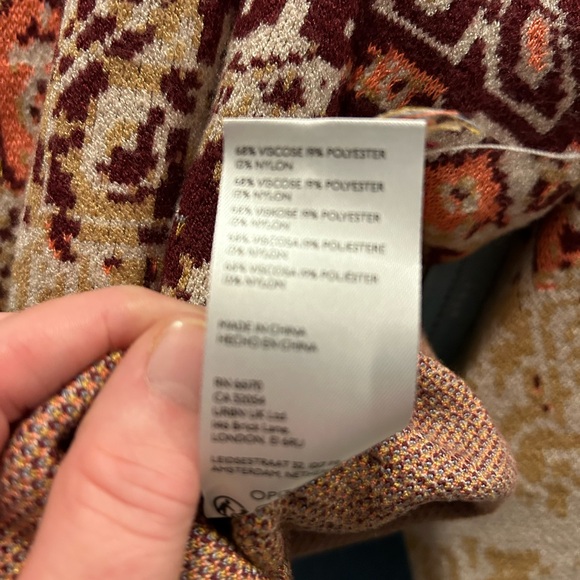 New Anthropologie Mock T neck Sweater in pink combo. - Picture 7 of 7